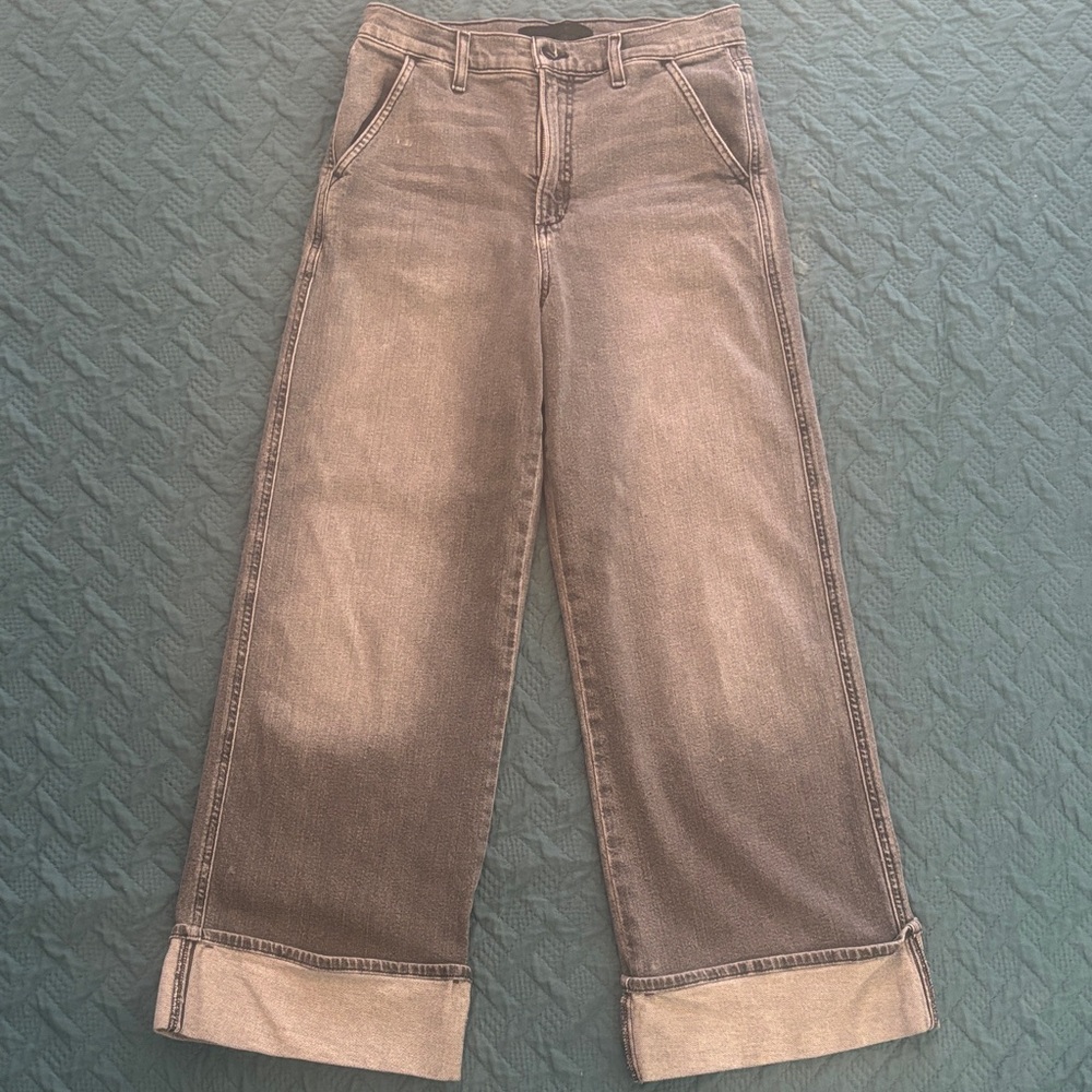 Joe's Jeans Wide Leg Black Denim with Cuff